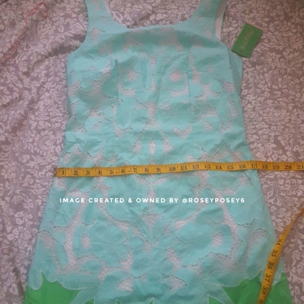 New Lilly Pulitzer "Sand Bar Blu" Eyelet Capricia Shift dress NWT - Picture 9 of 9